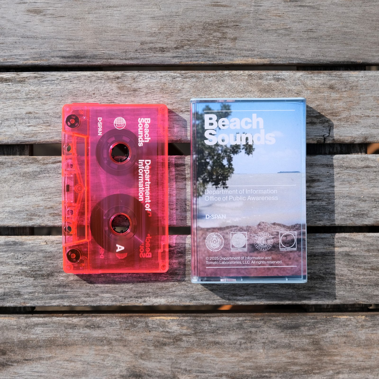 Beach Sounds Cassette Tape & Newsprint Poster