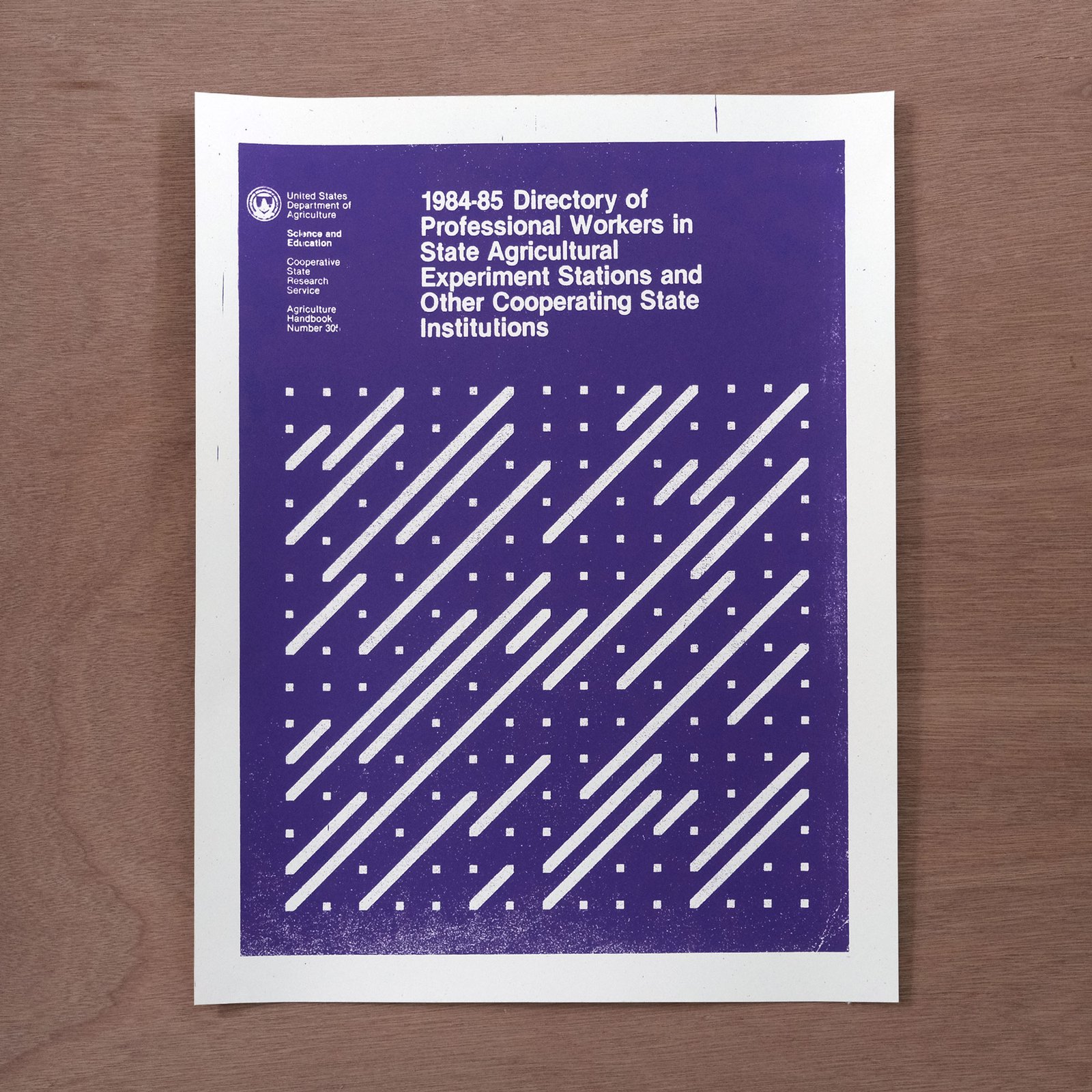 USDA Report Cover Poster: 1984 Experiment Stations